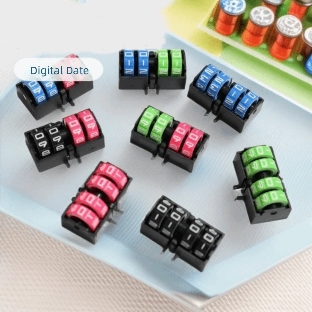 Scoreboard Digital - 4-Digit Rotating Wheel Score Counter, Date-Time