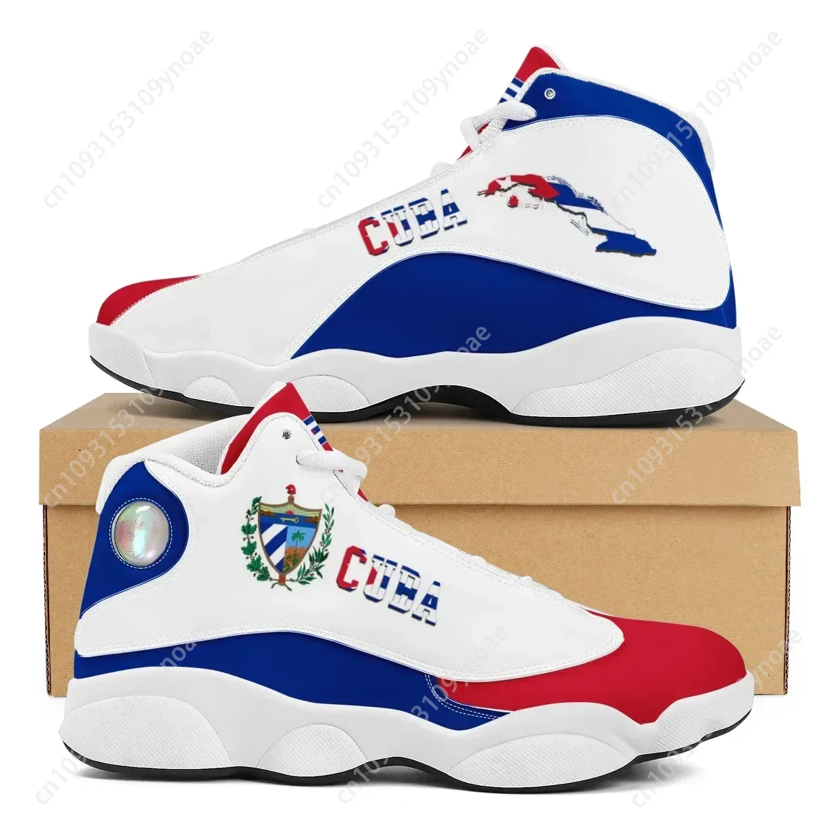 Badminton Shoes Men - CUBA Flag Print Cool Men Basketball