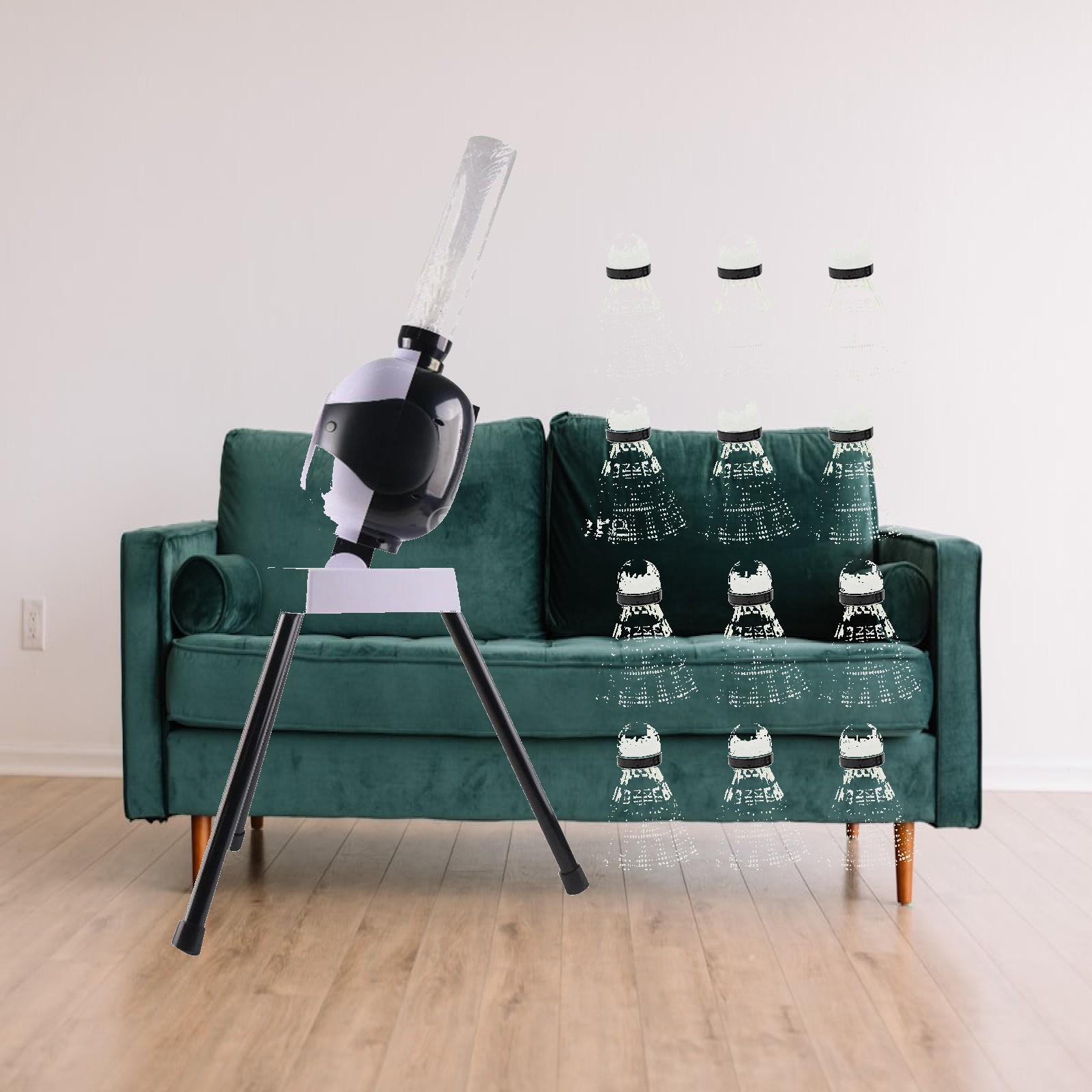 Badminton Service Machine PVC  - đánh giá và giá Badminton Materi