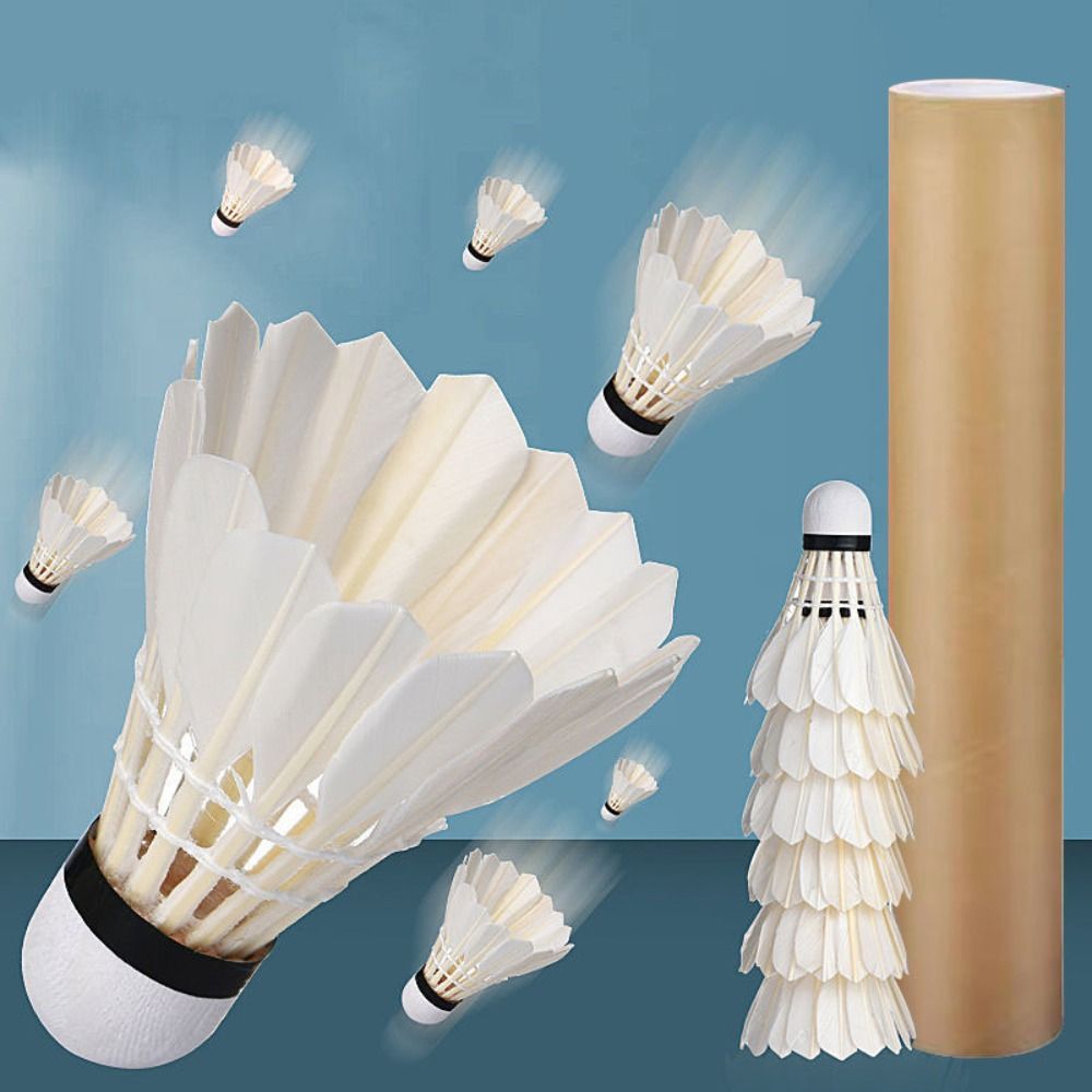 3/6/12Pcs New White Badminton  - đánh giá và giá Feather Shuttlecock